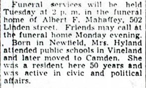 Mrs. Hyland obituary, page 2