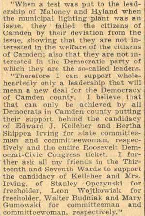 Eugene Waleskiewicz statement, column 2