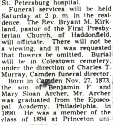 Camden Courier-Post obituary, February 2, 1950 — part 3