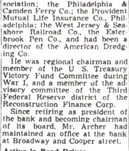 Camden Courier-Post obituary, February 2, 1950 — continued