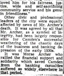 Camden Courier-Post obituary, February 2, 1950 — continued