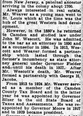 Obituary for Francis D. Weaver, part 2
