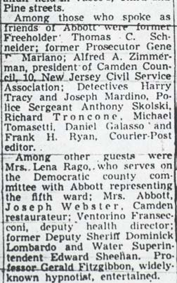 100 Friends Honor Director Abbott At Birthday Fete (continued), Camden Courier-Post, June 2, 1950