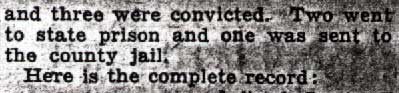 Camden Courier-Post, August 8, 1936, page 5 — conviction statistics table