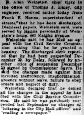 City Engineer Clerk Is Again Discharged — Camden Courier-Post, January 16, 1928