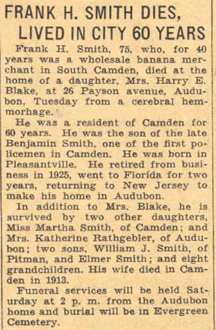 Obituary for Frank H. Smith