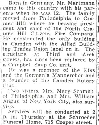 Obituary clipping panel 3