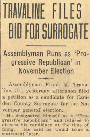 Frank M. Travaline Jr., Camden Courier-Post, May 11, 1934, part 1