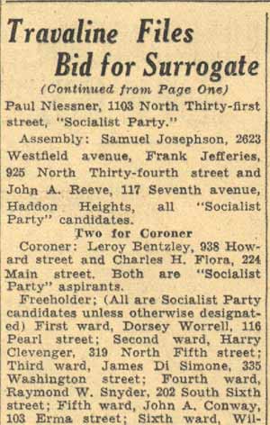 Frank M. Travaline Jr., Camden Courier-Post, May 11, 1934, part 3