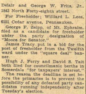 Frank M. Travaline Jr., Camden Courier-Post, May 11, 1934, part 5