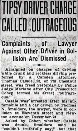 Tipsy Driver Charge Called Outrageous