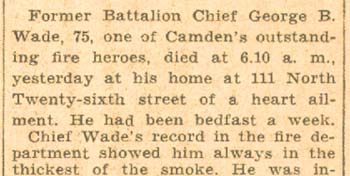 Camden Courier-Post, August 30, 1935 — obituary page 3