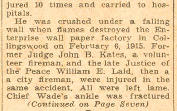 Camden Courier-Post, August 30, 1935 — obituary page 4