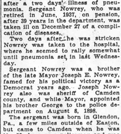 Sgt. Nowrey Dies — text continued