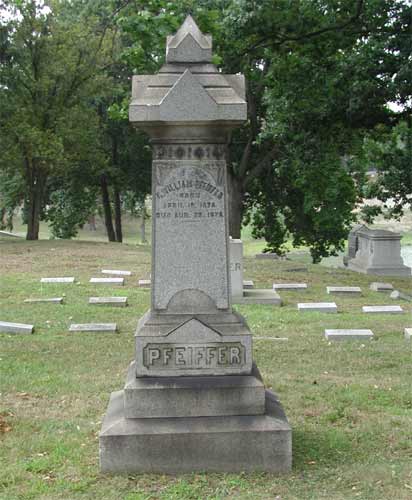 Pfeiffer family plot at Harleigh Cemetery