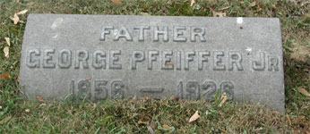 George Pfeiffer Sr. gravestone