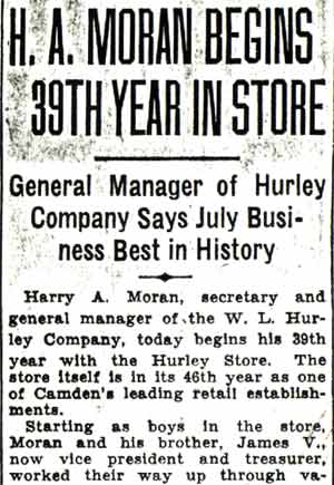 Harry A. Moran article, Camden Courier-Post, August 1, 1936 — continued