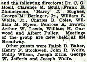 H. F. Wolfe Honored By B. & L. Officers — article column 3
