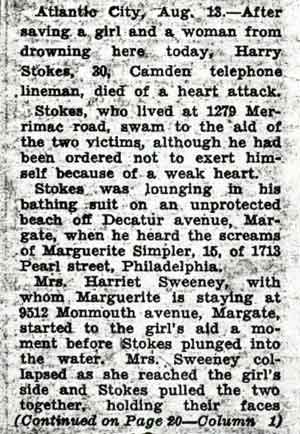 Harry Stokes obituary page 1