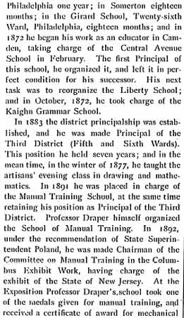 Horatio Draper biographical review, 1897, column 2