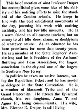 Horatio Draper biographical review, 1897, column 5