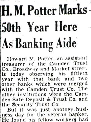 Newspaper article about Potter's 50th anniversary, part 1