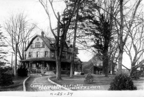 George Howland Croft home in Cedar Croft, Woodbury, New Jersey, 1924