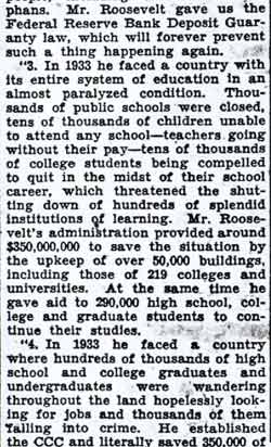 Eason Cites Roosevelt Record (continued)
