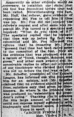 Camden Courier, January 27, 1913 — Fineman Makes Reply to Article, column 3