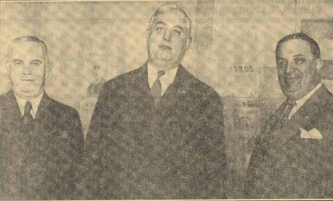 State Senator Emerson L. Richards with William D. Sayrs and Jack Weinberg at Camden campaign headquarters