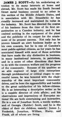 South Jersey: A History 1624–1924 — James J. Scott entry, page 1