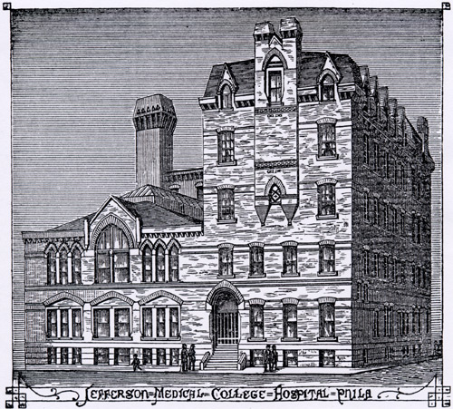 Jefferson Medical College Hospital of 1877, designed by Frank Furness