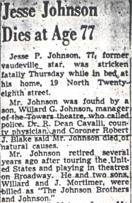 Jesse P. Johnson Dies at Age 77