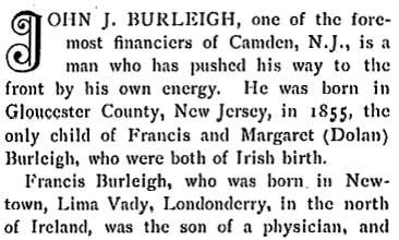 Biographical Review of John J. Burleigh, 1897, page 1