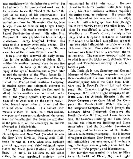 Biographical Review of John J. Burleigh, 1897, page 2