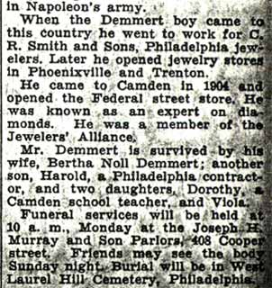 J. C. Demmert Dies, Victim of Robbers — Camden Courier-Post, August 14, 1936, concluded