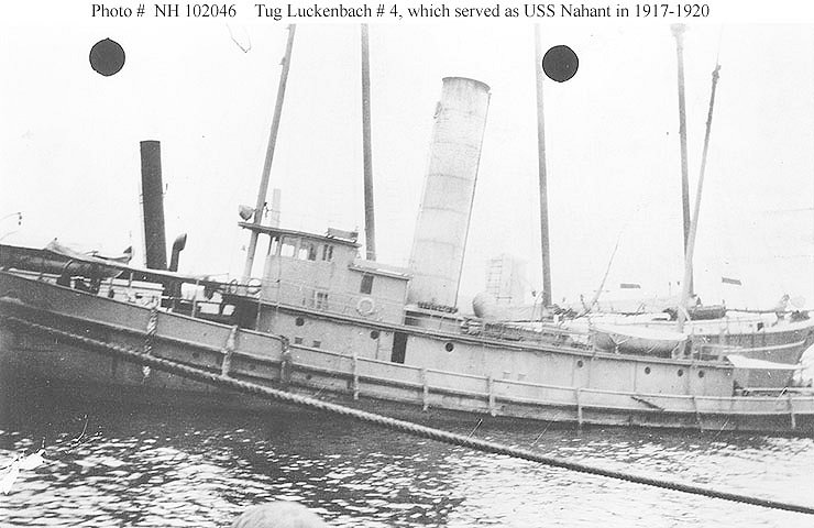 USS Nahant SP-1250, harbor tug built 1913 as Luckenback No. 4