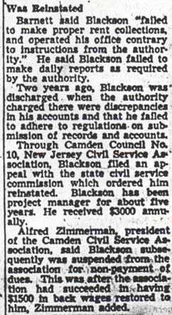 Newspaper article reporting arrest of John F. Blackson, part 3