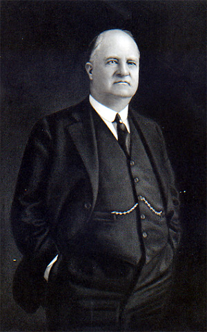 John F. Harned portrait and signature, 1924