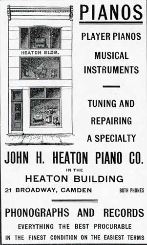 John H. Heaton Piano Company, 1913 advertisement
