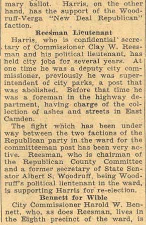 Camden Courier-Post, May 12, 1934 — Wible Seeks Post (continued)