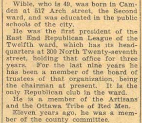 Camden Courier-Post, May 12, 1934 — Wible Seeks Post (continued)