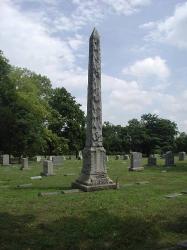 Mather family obelisk at Harleigh Cemetery, Camden, NJ