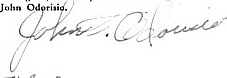 Autograph of John T. Odorisio