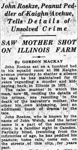 Murder and Kidnaping In ‘75 Bared by Man Here - Camden Courier-Post, January 22, 1938