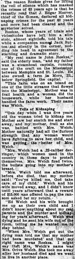 Murder and Kidnaping In ‘75 Bared by Man Here - Camden Courier-Post, January 22, 1938