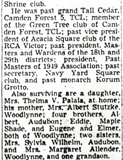 Camden Courier-Post, June 6, 1950 — Burial Rites Held for John Stutzke (part 3)