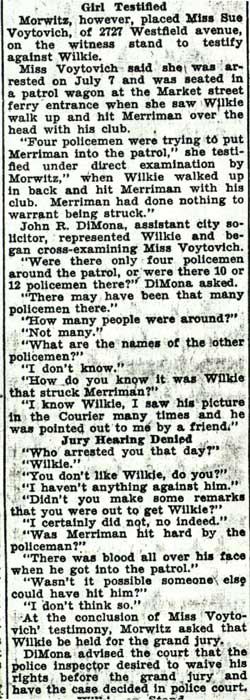 Wilkie Exonerated of Strike Assault, August 12, 1936, part 2
