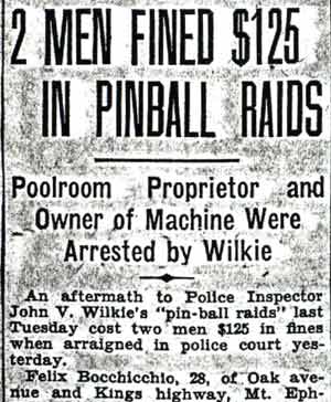 2 Men Fined $125 in Pinball Raids, Camden Courier-Post, August 18, 1936
