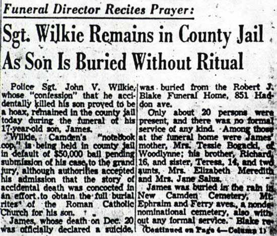John V. Wilkie case, December 28, 1953